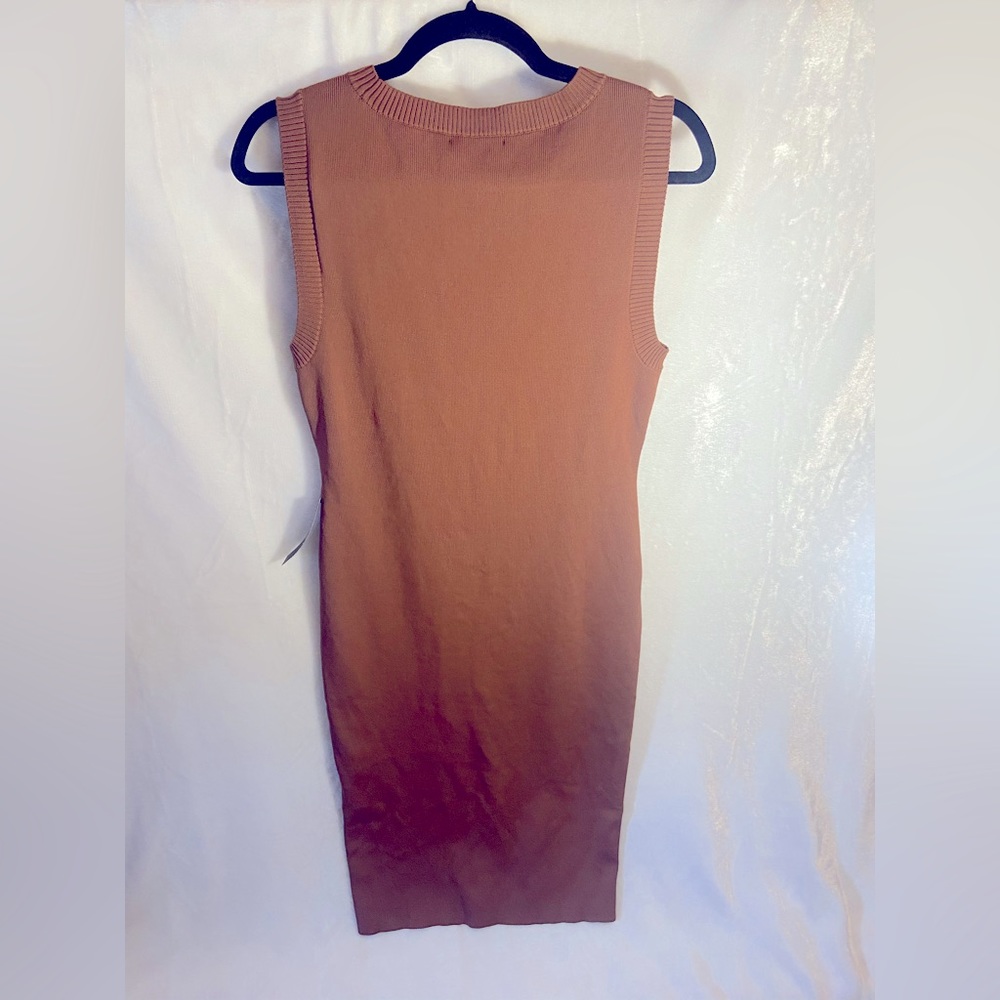 NEW YORK & COMPANY Suede Front Midi Dress - Picture 5 of 6